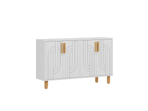 Buffet en bois "Rodney" - 120 x 29 x 73 cm - Blanc
