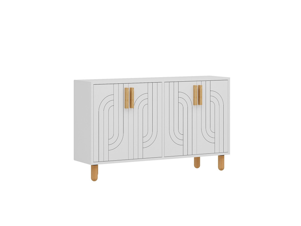 Buffet en bois "Rodney" - 120 x 29 x 73 cm - Blanc