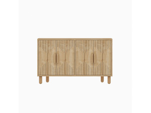 Buffet en bois "Roger" - 120 x 29 x 73 cm - Chêne Saphir