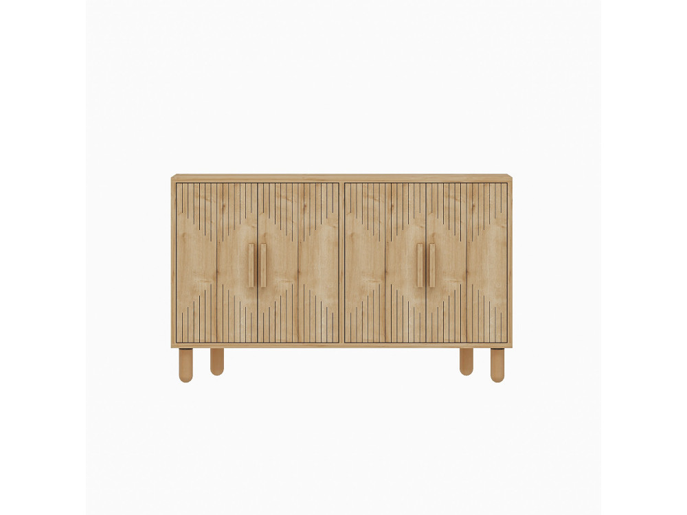 Buffet en bois "Roger" - 120 x 29 x 73 cm - Chêne Saphir