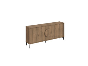 Buffet en bois "Gora Wide" - 180 x 36 x 82 cm - Marron