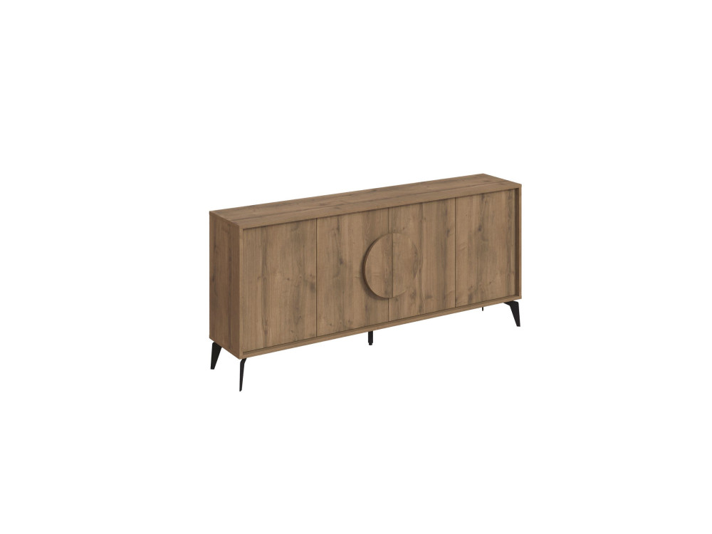 Buffet en bois "Gora Wide" - 180 x 36 x 82 cm - Marron