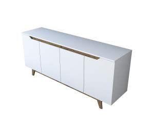 Buffet en bois "Gondol" - 180 x 45 x 79 cm - Blanc