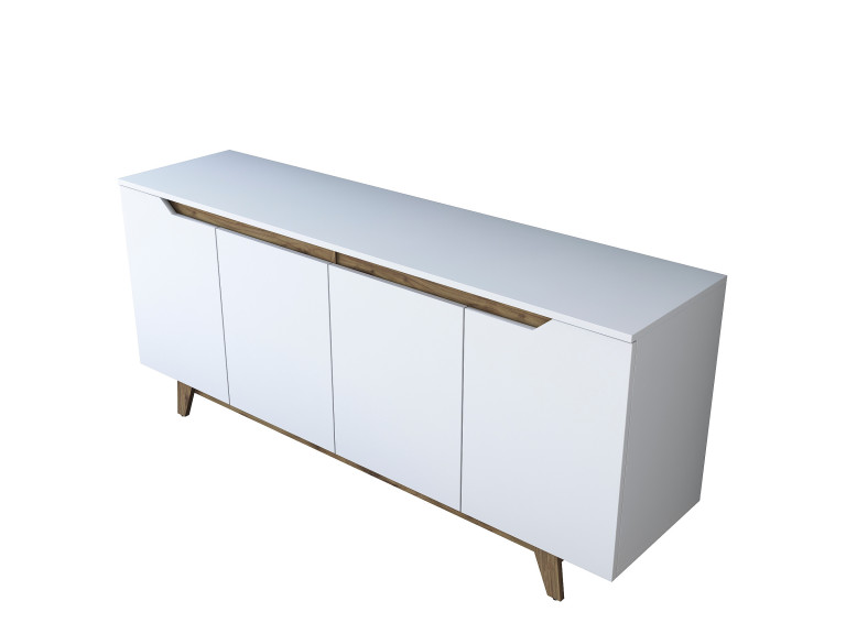 Buffet en bois "Gondol" - 180 x 45 x 79 cm - Blanc
