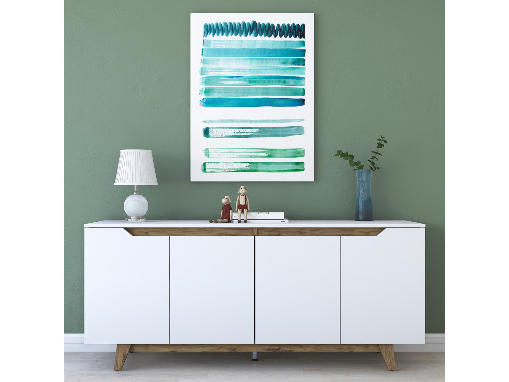 Buffet en bois "Gondol" - 180 x 45 x 79 cm - Blanc
