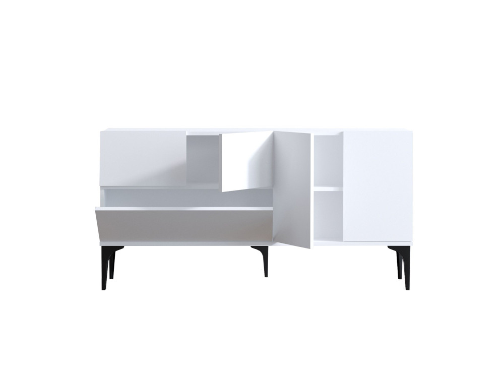 Buffet en bois "Ginny" - 150 x 35 x 75 cm - Blanc