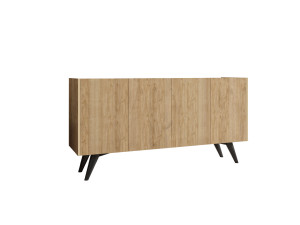 Buffet en bois "Pekin" - 150 x 40 x 76 cm - Marron