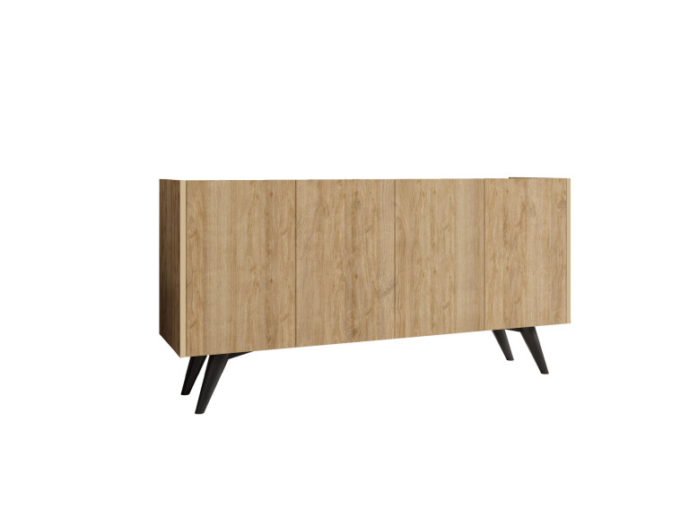 Buffet en bois "Pekin" - 150 x 40 x 76 cm - Marron