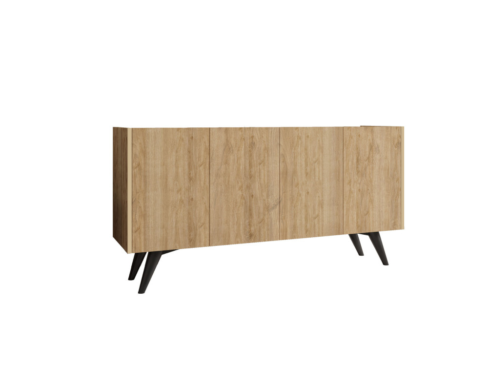 Buffet en bois "Pekin" - 150 x 40 x 76 cm - Marron