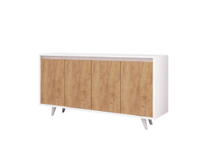 Buffet en bois "Nossa" - 140 x 40 x 86 cm - Marron