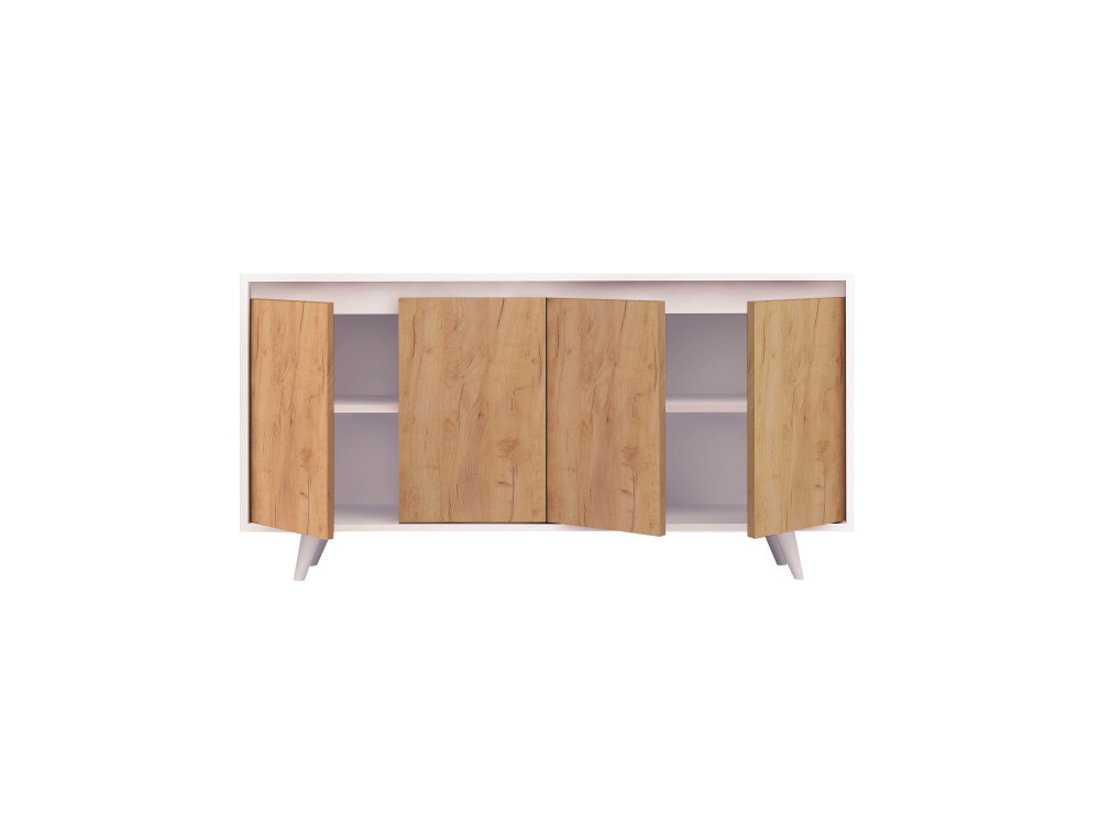 Buffet en bois "Nossa" - 140 x 40 x 86 cm - Marron