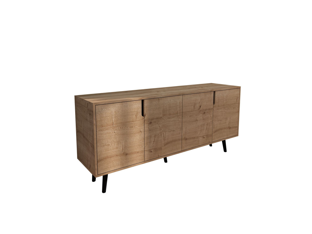 Buffet en bois "Latina" - 180 x 45 x 80 cm - Marron clair