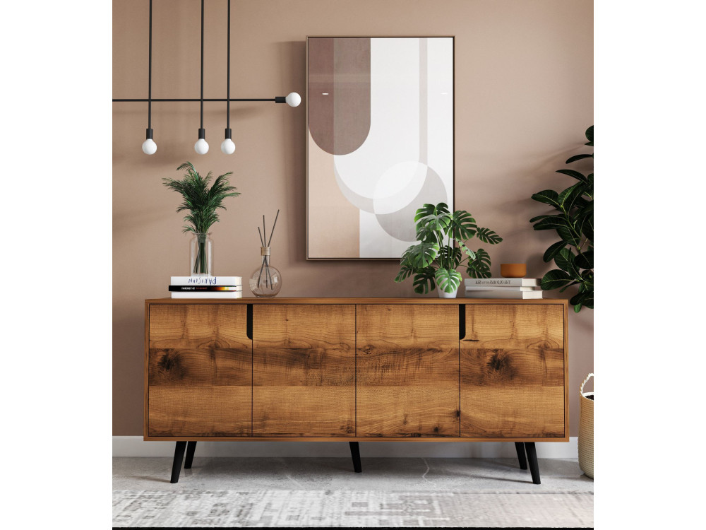 Buffet en bois "Latina" - 180 x 45 x 80 cm - Marron
