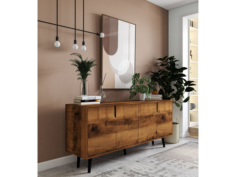 Buffet en bois "Latina" - 180 x 45 x 80 cm - Marron
