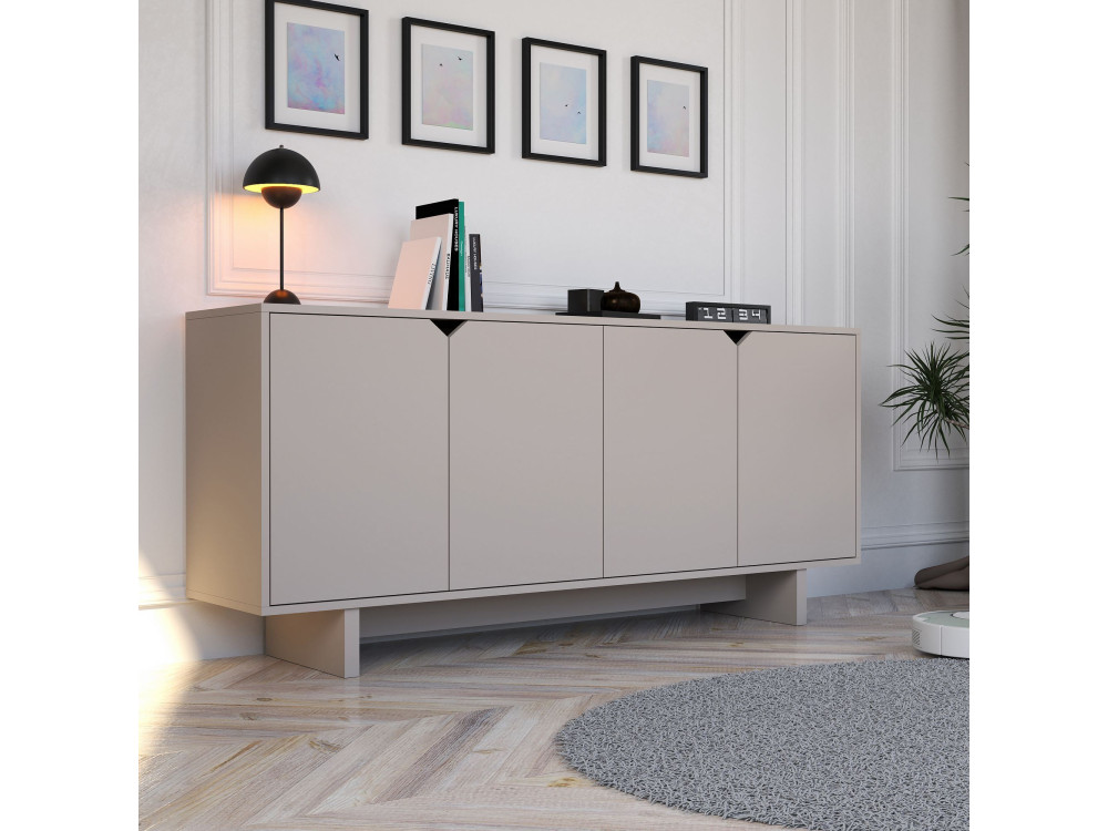 Buffet en bois "Oz" - 180 x 40 x 81 cm - Beige