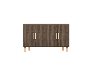 Buffet en bois "Roger" - 120 x 30 x 74 cm - Marron