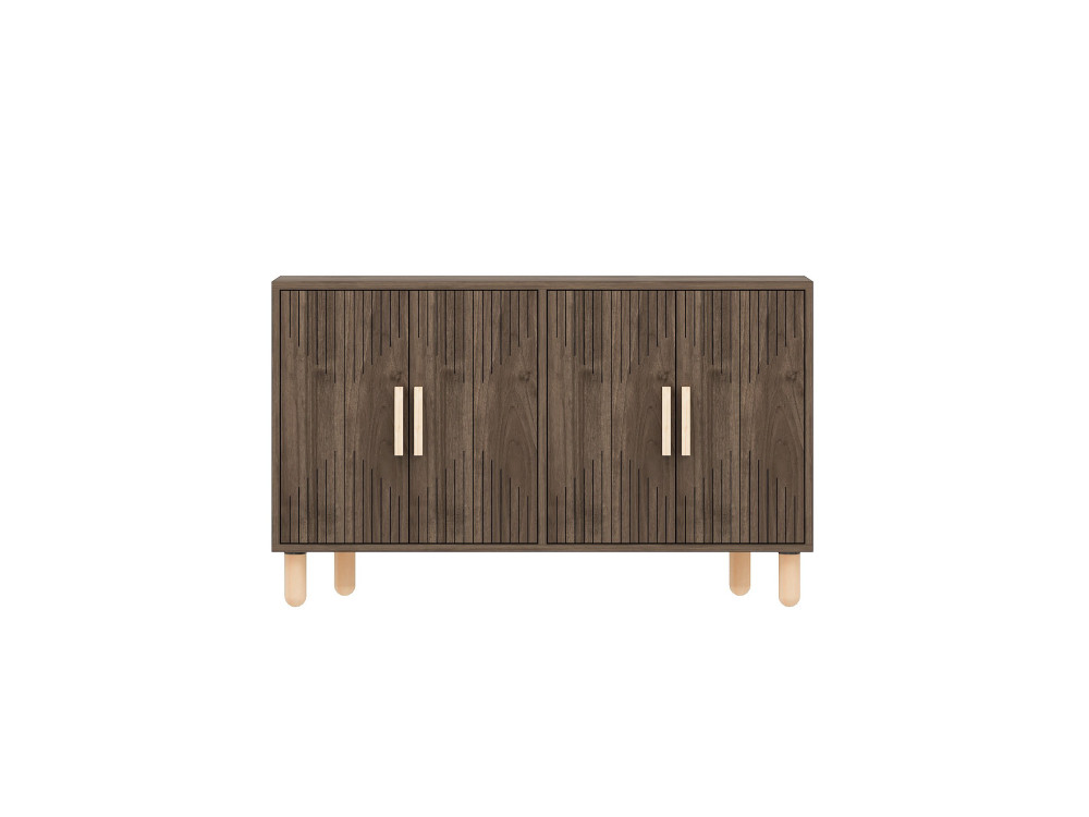 Buffet en bois "Roger" - 120 x 30 x 74 cm - Marron