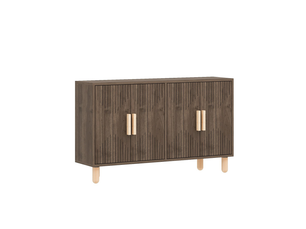 Buffet en bois "Roger" - 120 x 30 x 74 cm - Marron