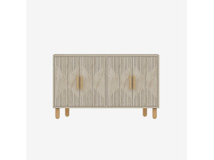 Buffet en bois "Roger" - 120 x 30 x 74 cm - Travertin