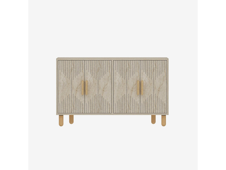 Buffet en bois "Roger" - 120 x 30 x 74 cm - Travertin