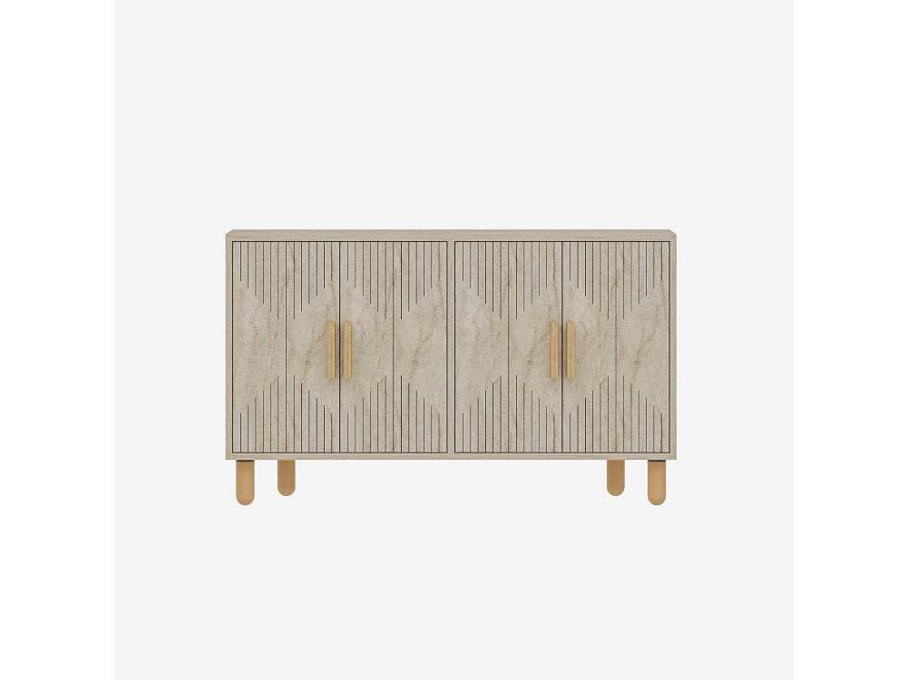 Buffet en bois "Roger" - 120 x 30 x 74 cm - Travertin