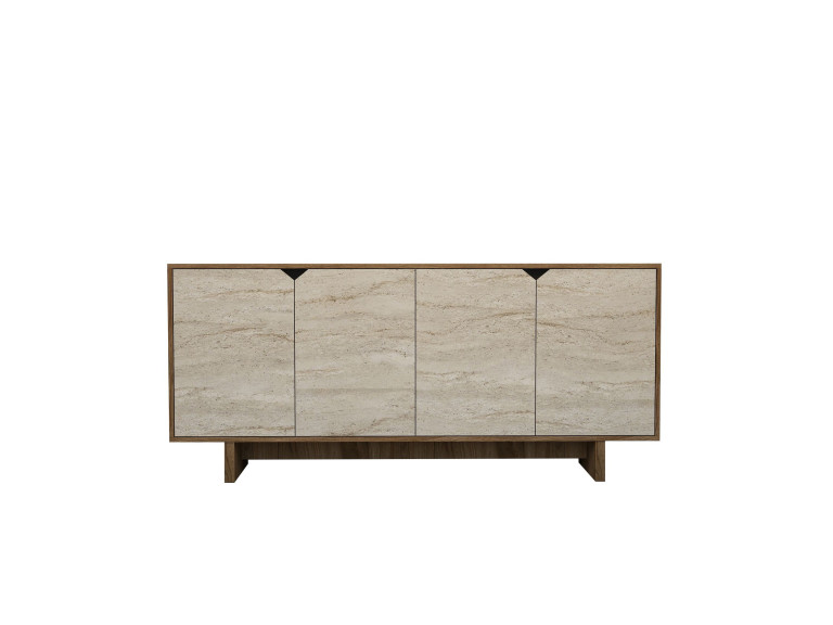 Buffet en bois "Istemi" - 180 x 40 x 81 cm - Travertin