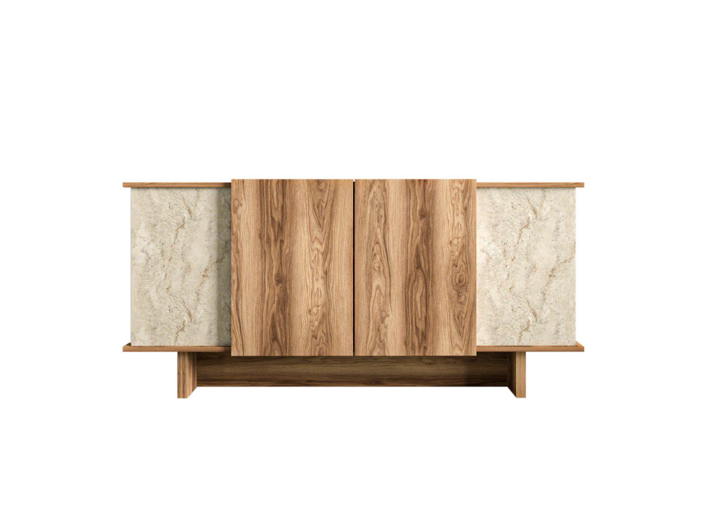 Buffet en bois "Diana" - 180 x 40 x 81 cm - Travertin