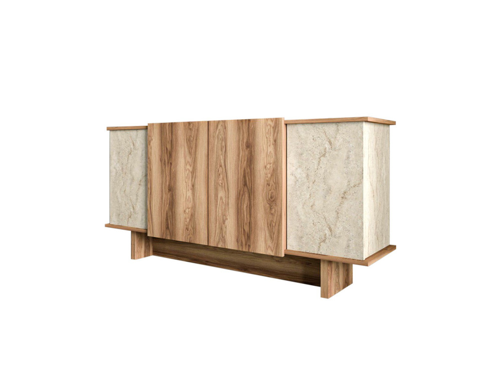 Buffet en bois "Diana" - 180 x 40 x 81 cm - Travertin