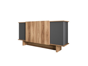 Buffet en bois "Diana" - 180 x 40 x 81 cm - Gris anthracite