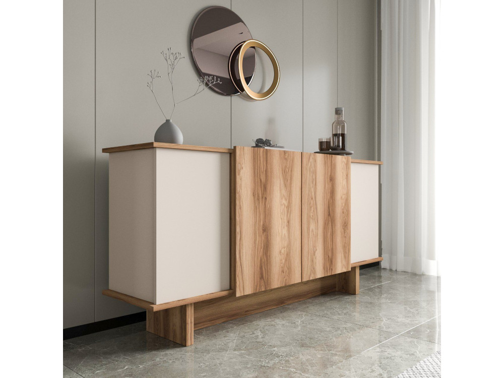 Buffet en bois "Diana" - 180 x 40 x 81 cm - Beige