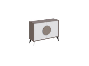 Buffet en bois "Gora" - 110 x 36 x 82 cm - Moka léger