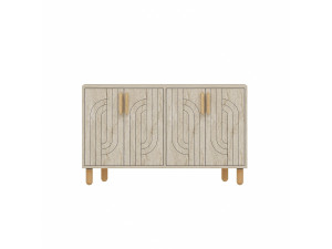 Buffet en bois "Rodney" - 120 x 30 x 74 cm - Travertin