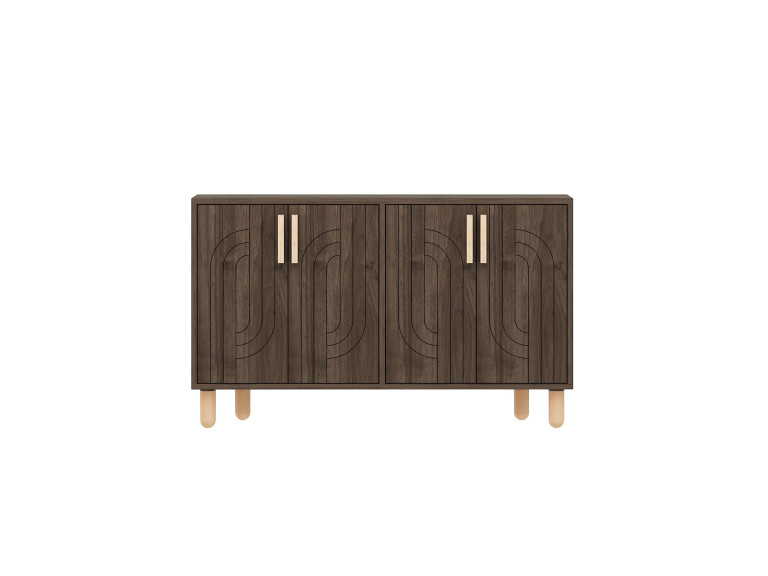 Buffet en bois "Rodney" - 120 x 30 x 74 cm - Marron