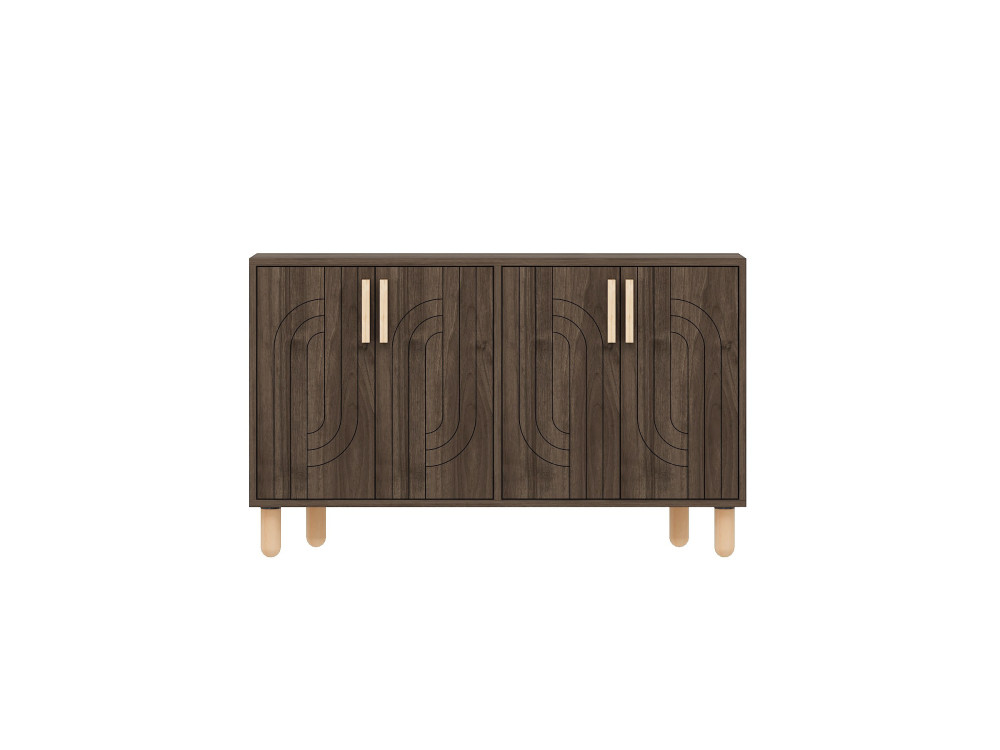 Buffet en bois "Rodney" - 120 x 30 x 74 cm - Marron