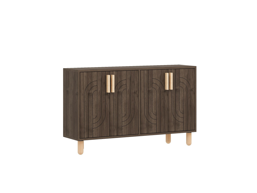 Buffet en bois "Rodney" - 120 x 30 x 74 cm - Marron