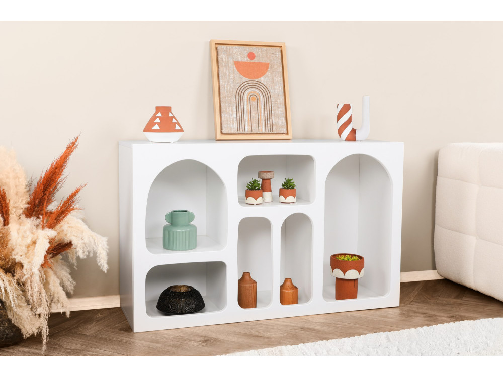 Buffet en bois "Liva" - 120 x 37 x 74 cm - Blanc