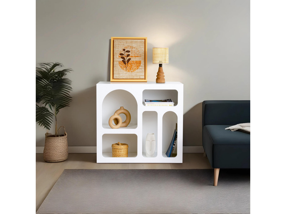 Buffet en bois "Lessa" - 80 x 37 x 74 cm - Blanc