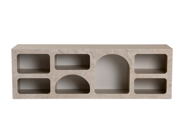 Buffet en bois "Ferlis" - 160 x 40 x 51 cm - Travertin