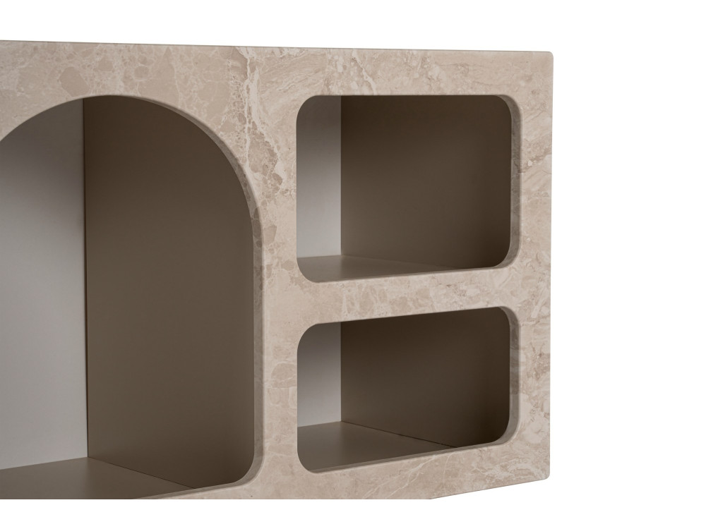 Buffet en bois "Ferlis" - 160 x 40 x 51 cm - Travertin
