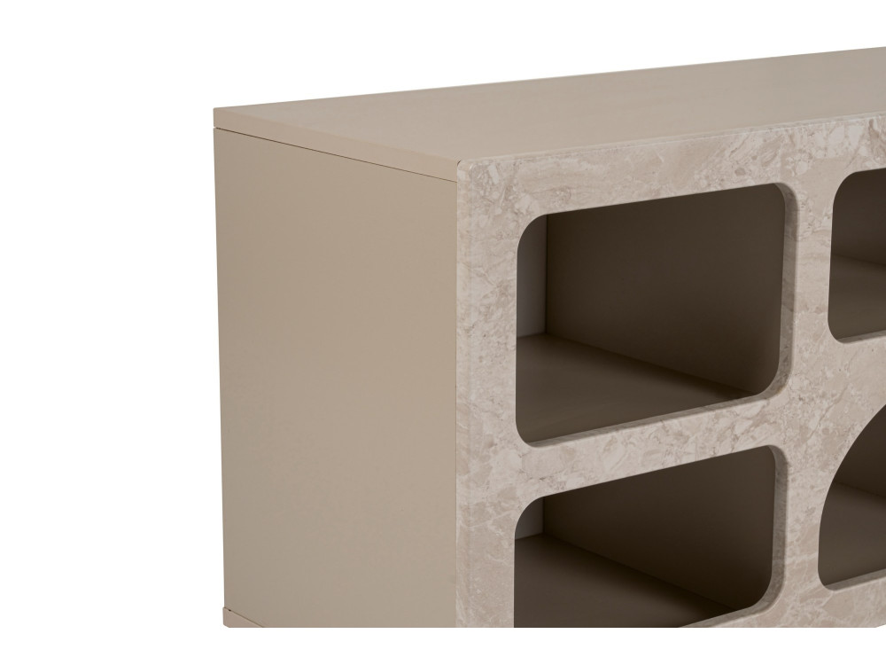Buffet en bois "Ferlis" - 160 x 40 x 51 cm - Travertin