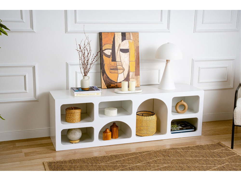 Buffet en bois "Ferlis" - 160 x 40 x 51 cm - Blanc