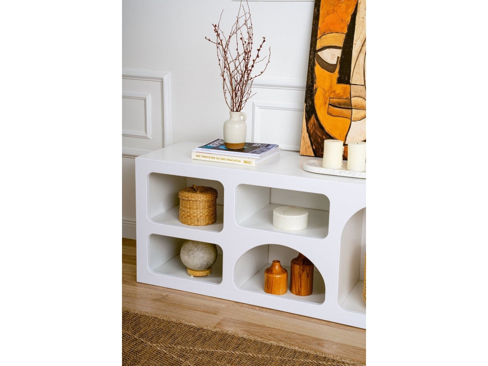 Buffet en bois "Ferlis" - 160 x 40 x 51 cm - Blanc