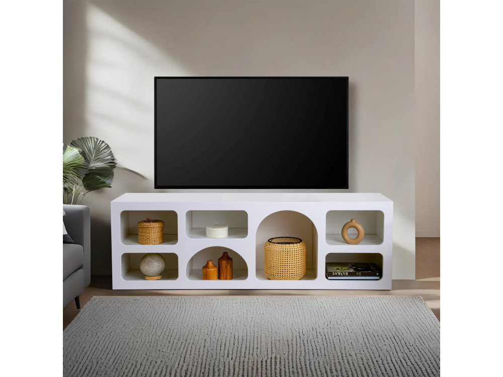 Buffet en bois "Ferlis" - 160 x 40 x 51 cm - Blanc