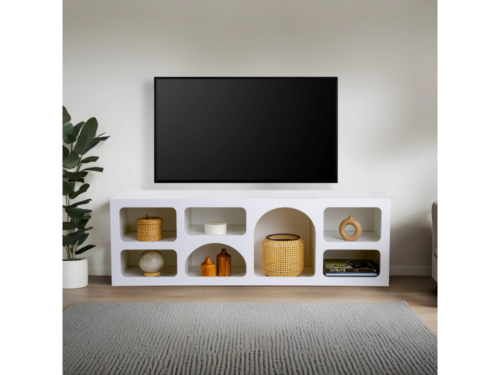 Buffet en bois "Ferlis" - 160 x 40 x 51 cm - Blanc
