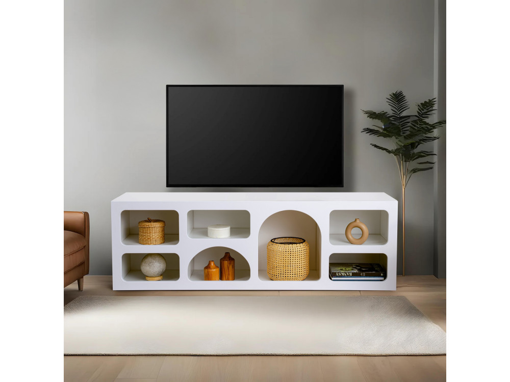 Buffet en bois "Ferlis" - 160 x 40 x 51 cm - Blanc