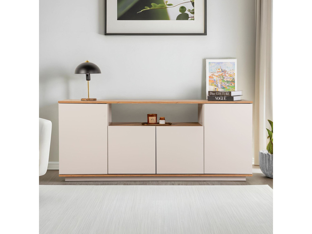 Buffet en bois "Arista" - 180 x 44 x 75 cm - Beige
