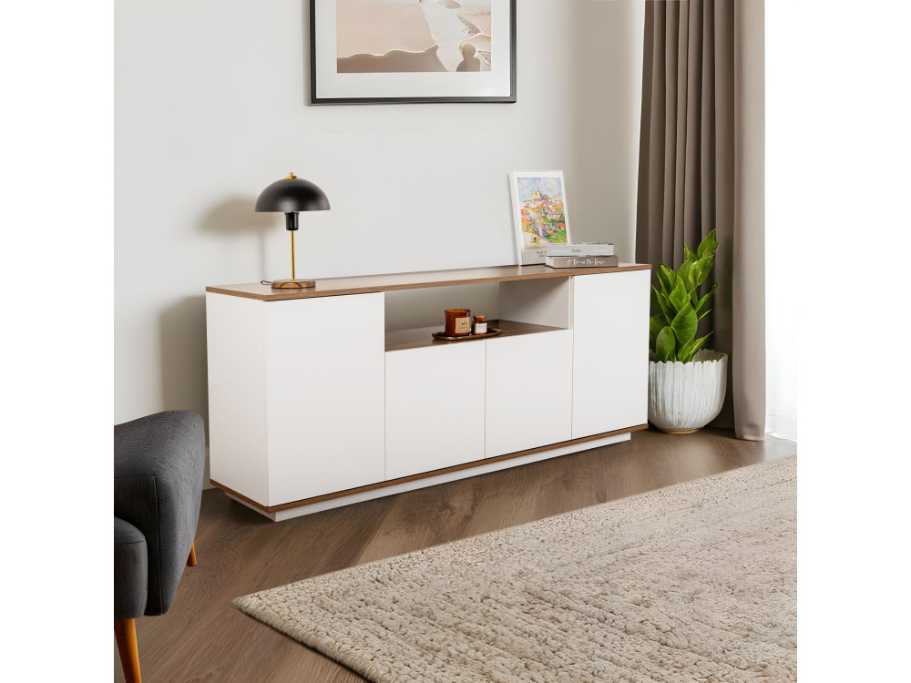 Buffet en bois "Arista" - 180 x 44 x 75 cm - Blanc