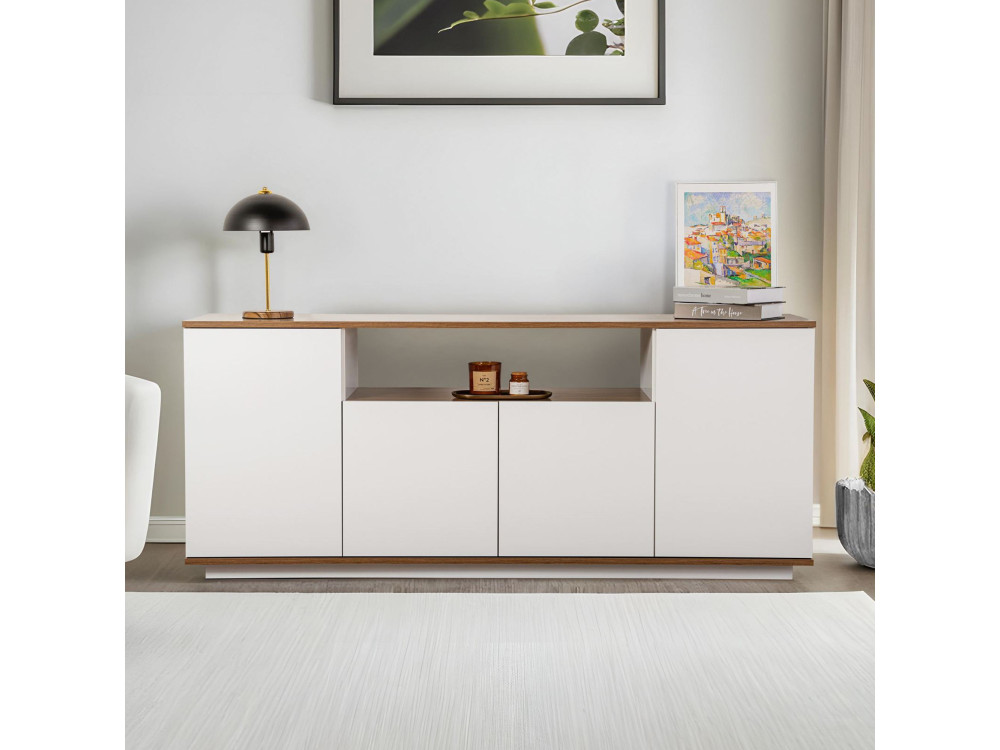 Buffet en bois "Arista" - 180 x 44 x 75 cm - Blanc