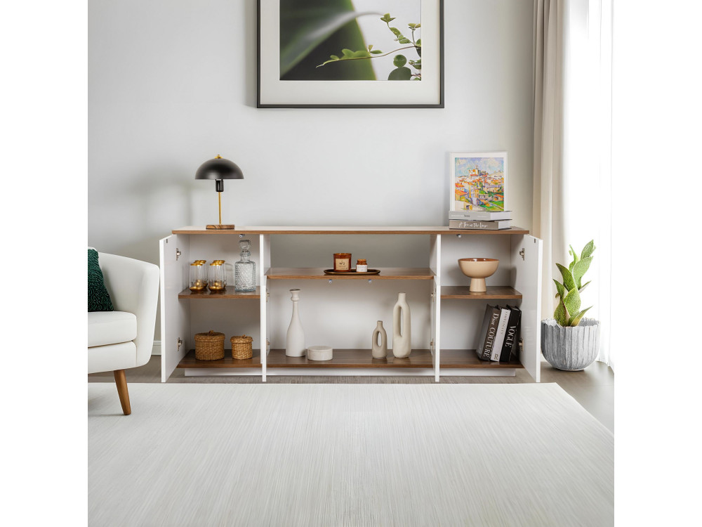 Buffet en bois "Arista" - 180 x 44 x 75 cm - Blanc