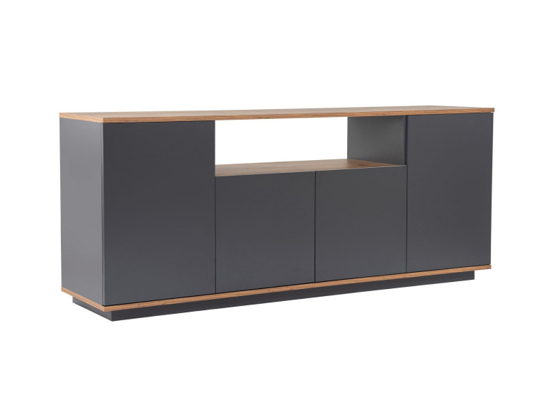 Buffet en bois "Arista" - 180 x 44 x 75 cm - Gris anthracite